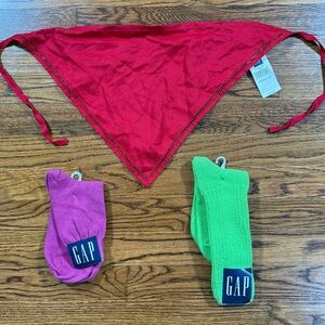 Vintage 90s Gap Handkerchief Sock Lot Of 3 Multicolor Women’s NWT